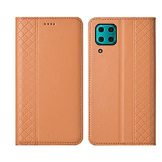 Custodia Portafoglio In Pelle Cover con Supporto T06 per Huawei Nova 6 SE Arancione