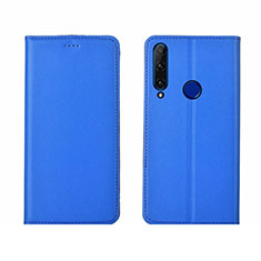 Custodia Portafoglio In Pelle Cover con Supporto T06 per Huawei P Smart+ Plus (2019) Blu