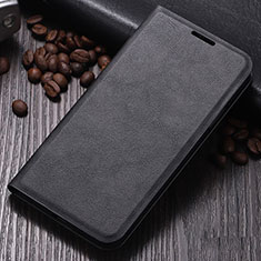 Custodia Portafoglio In Pelle Cover con Supporto T06 per Huawei P20 Lite (2019) Nero