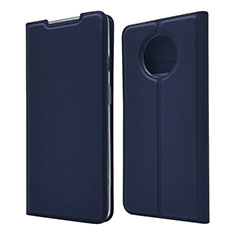 Custodia Portafoglio In Pelle Cover con Supporto T06 per OnePlus 7T Blu
