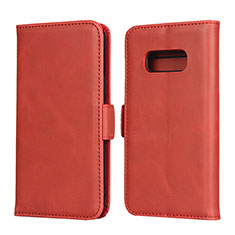 Custodia Portafoglio In Pelle Cover con Supporto T06 per Samsung Galaxy S10e Rosso