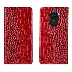 Custodia Portafoglio In Pelle Cover con Supporto T06 per Xiaomi Redmi 10X 4G Rosso