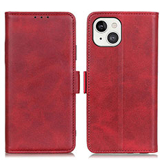 Custodia Portafoglio In Pelle Cover con Supporto T07 per Apple iPhone 13 Mini Rosso