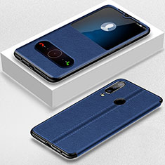 Custodia Portafoglio In Pelle Cover con Supporto T07 per Huawei Honor 20E Blu