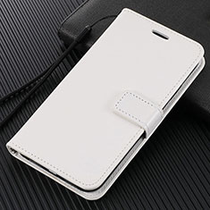 Custodia Portafoglio In Pelle Cover con Supporto T07 per Huawei Honor V30 5G Bianco