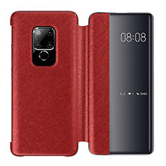 Custodia Portafoglio In Pelle Cover con Supporto T07 per Huawei Mate 20 Rosso