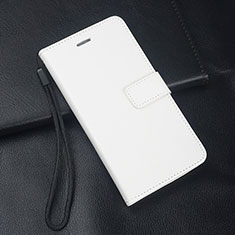 Custodia Portafoglio In Pelle Cover con Supporto T07 per Huawei Nova 5 Bianco