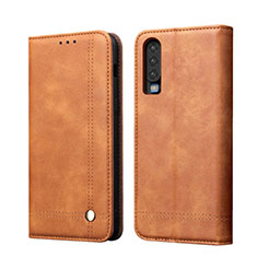 Custodia Portafoglio In Pelle Cover con Supporto T07 per Huawei P30 Arancione