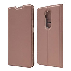 Custodia Portafoglio In Pelle Cover con Supporto T07 per OnePlus 7T Pro Oro Rosa