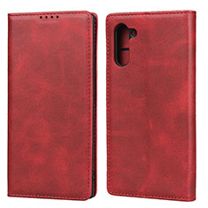 Custodia Portafoglio In Pelle Cover con Supporto T07 per Samsung Galaxy Note 10 5G Rosso