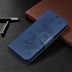 Custodia Portafoglio In Pelle Cover con Supporto T07 per Samsung Galaxy Note 20 5G Blu