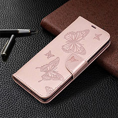 Custodia Portafoglio In Pelle Cover con Supporto T07 per Samsung Galaxy Note 20 5G Oro Rosa