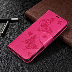 Custodia Portafoglio In Pelle Cover con Supporto T07 per Samsung Galaxy Note 20 5G Rosa Caldo