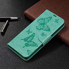 Custodia Portafoglio In Pelle Cover con Supporto T07 per Samsung Galaxy Note 20 5G Verde