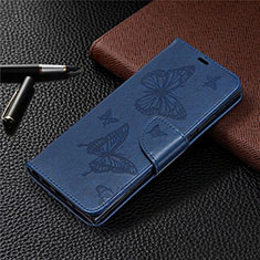 Custodia Portafoglio In Pelle Cover con Supporto T07 per Samsung Galaxy Note 20 Ultra 5G Blu