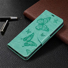 Custodia Portafoglio In Pelle Cover con Supporto T07 per Samsung Galaxy Note 20 Ultra 5G Verde