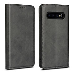 Custodia Portafoglio In Pelle Cover con Supporto T07 per Samsung Galaxy S10 5G Nero