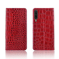 Custodia Portafoglio In Pelle Cover con Supporto T07 per Xiaomi Mi A3 Rosso