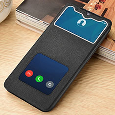 Custodia Portafoglio In Pelle Cover con Supporto T07 per Xiaomi Redmi Note 8 Nero