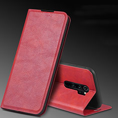 Custodia Portafoglio In Pelle Cover con Supporto T07 per Xiaomi Redmi Note 8 Pro Rosso