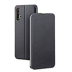 Custodia Portafoglio In Pelle Cover con Supporto T08 per Huawei Honor 20S Nero