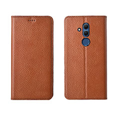 Custodia Portafoglio In Pelle Cover con Supporto T08 per Huawei Mate 20 Lite Arancione