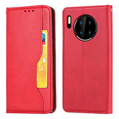 Custodia Portafoglio In Pelle Cover con Supporto T08 per Huawei Mate 30 Pro 5G Rosso