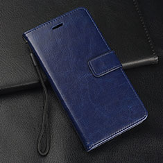 Custodia Portafoglio In Pelle Cover con Supporto T08 per Huawei P20 Lite (2019) Blu