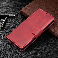 Custodia Portafoglio In Pelle Cover con Supporto T08 per Samsung Galaxy Note 20 5G Rosso