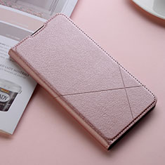 Custodia Portafoglio In Pelle Cover con Supporto T08 per Xiaomi Mi 9T Oro Rosa