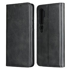 Custodia Portafoglio In Pelle Cover con Supporto T08 per Xiaomi Mi Note 10 Pro Nero