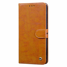 Custodia Portafoglio In Pelle Cover con Supporto T08 per Xiaomi Redmi 10X 4G Arancione