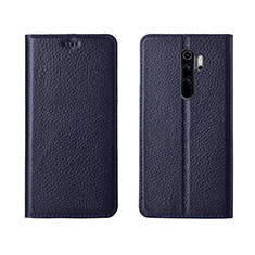 Custodia Portafoglio In Pelle Cover con Supporto T08 per Xiaomi Redmi Note 8 Pro Blu