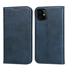 Custodia Portafoglio In Pelle Cover con Supporto T09 per Apple iPhone 11 Blu