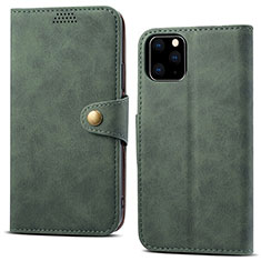 Custodia Portafoglio In Pelle Cover con Supporto T09 per Apple iPhone 11 Pro Max Verde
