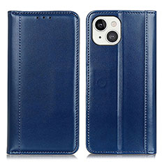Custodia Portafoglio In Pelle Cover con Supporto T09 per Apple iPhone 13 Blu
