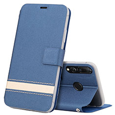 Custodia Portafoglio In Pelle Cover con Supporto T09 per Huawei Honor 20E Blu