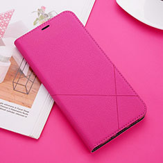 Custodia Portafoglio In Pelle Cover con Supporto T09 per Huawei Mate 20 Rosa Caldo