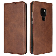 Custodia Portafoglio In Pelle Cover con Supporto T09 per Huawei Mate 20 X 5G Marrone