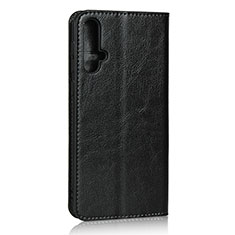 Custodia Portafoglio In Pelle Cover con Supporto T09 per Huawei Nova 5 Nero