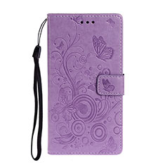 Custodia Portafoglio In Pelle Cover con Supporto T09 per Huawei P40 Pro Viola