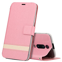 Custodia Portafoglio In Pelle Cover con Supporto T09 per Xiaomi Mi 9T Pro Rosa