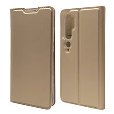 Custodia Portafoglio In Pelle Cover con Supporto T09 per Xiaomi Mi Note 10 Pro Oro