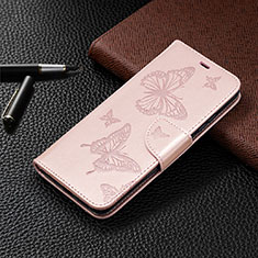 Custodia Portafoglio In Pelle Cover con Supporto T09 per Xiaomi Redmi 9A Oro Rosa