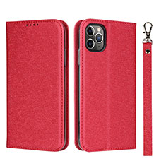 Custodia Portafoglio In Pelle Cover con Supporto T10 per Apple iPhone 11 Pro Rosso