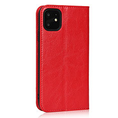 Custodia Portafoglio In Pelle Cover con Supporto T10 per Apple iPhone 11 Rosso