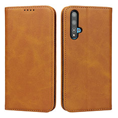 Custodia Portafoglio In Pelle Cover con Supporto T10 per Huawei Honor 20 Arancione