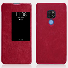Custodia Portafoglio In Pelle Cover con Supporto T10 per Huawei Mate 20 Rosso