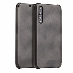 Custodia Portafoglio In Pelle Cover con Supporto T10 per Huawei P20 Pro Nero