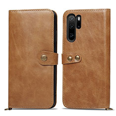 Custodia Portafoglio In Pelle Cover con Supporto T10 per Huawei P30 Pro Arancione